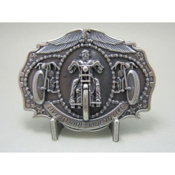 Live to ride... moto klamra platerowana srebrem (id: 1273)