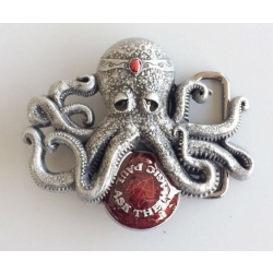 Ośmiornica oktopus klamra 3D tło bordowe (id: 3113)