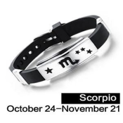 Skorpion Scorpio bransoletka ze stali chirurgicznej 316L z kauczukiem