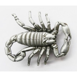 Skorpion klamra 3D stare srebro (id: 2717)