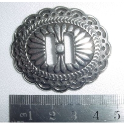 CONCHO OWALNE średnie 45mm stare srebro guzik (id: 661)