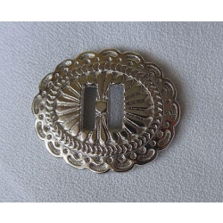 CONCHO OWALNE średnie 45mm nikiel połysk guzik (id: 660)