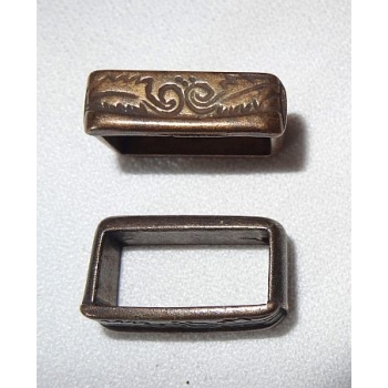 Szlufka, ramka metalowa 20mm, 204 brąz, ciemny mosiądz (id: 279)