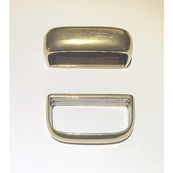 Szlufka, ramka metalowa 30mm, 300 kolor złoty, mosiądz polerowany (id: 292)