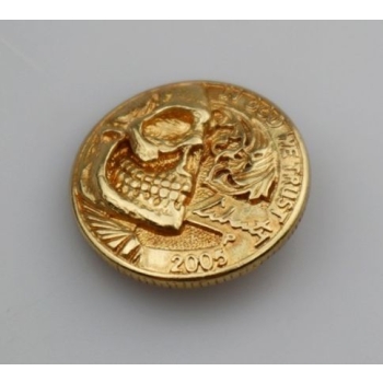 Concho z mosiądzu na śrubkę skull (id: 908)