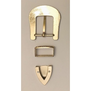 Kwiaty klamra, szlufka i końcówka do paska 30mm złote (id: 1877)