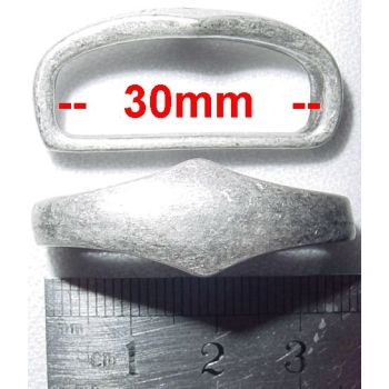 Szlufka, ramka metalowa 30mm, 320 stare srebro (id: 308)