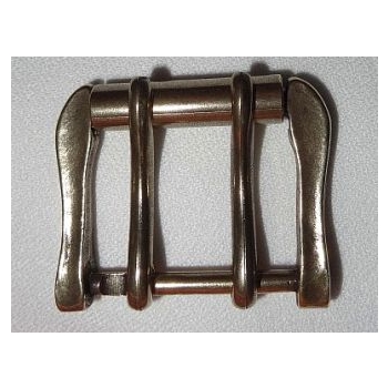 Klamra brązowa na 2 języczki 414 do paska 40mm (id: 1578)