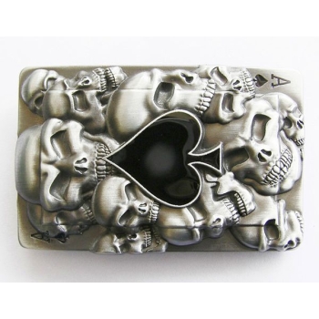 As Pik skull, czaszka poker klamra (id: 953)