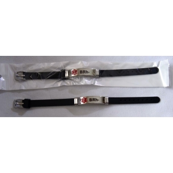 BRh- bransoletka ze stali chirurgicznej 316L z kauczukiem (id: 673)