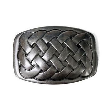 Splatanka zaplatanka klamra z mosiądzu platerowana srebrem na pasek 38mm (id: 1195)