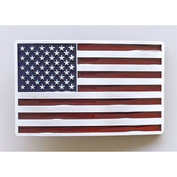 Flaga USA klamra stare srebro z kolorami (id: 2010)