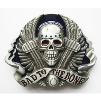 Bad To The Bone V2 klamra stare srebro z kolorami (id:151)