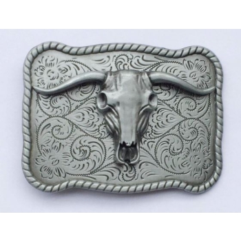 Byk longhorn klamra stare srebro (id: 2436)