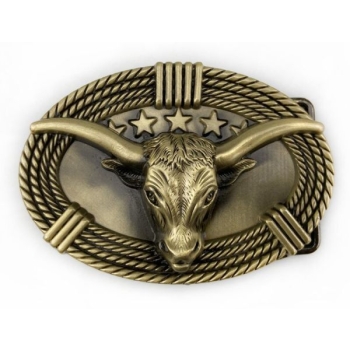 Byk longhorn sprzączka klamra brązowa (id: 2434)