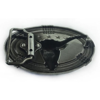 Byk longhorn sprzączka klamra stare srebro (id: 2435)