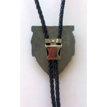 Bawole Rogi Longhorn bolo czarne tło krawat western motyw indiański (id: 295)