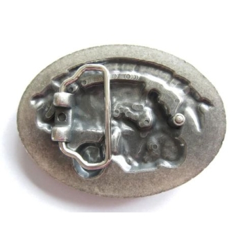 Born To Be Free chopper z wilkiem klamra stare srebro (id: 147)