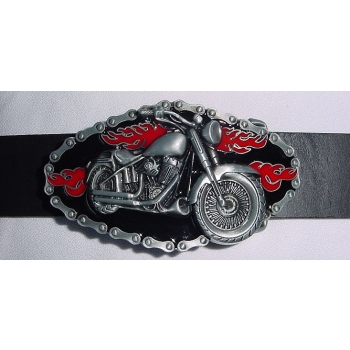 Chopper motocykl z płomieniami klamra do pasa (id: 1617)