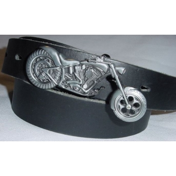 Motocykl chopper bobber czarny z ruchomym przednim kołem klamra 3D (id. 2907)