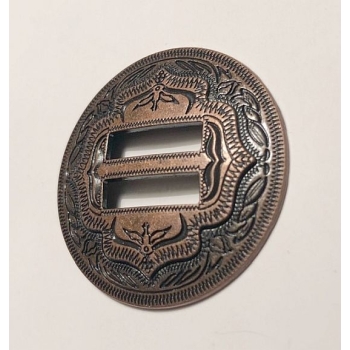 CONCHO OKRĄGŁE 32mm ciemny mosiądz guzik (id: 3062)