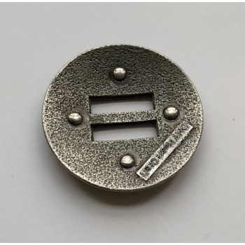 CONCHO OKRĄGŁE 32mm stare srebro ze złotymi dodatkami guzik (id: 3060)