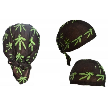 Gandzia zielona czapeczka du-rag, bandama czarna (id: 5)