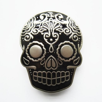 Skull gothic emo muerte calvera czaszka punk czarna klamra (id: 2572)