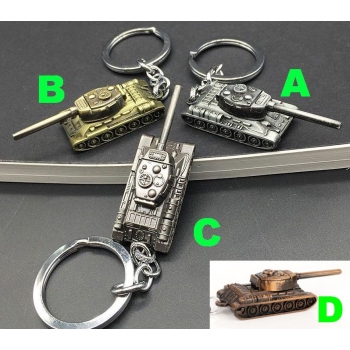 Czołg tank brelok 3D do kluczy zawieszka stare srebro (id: 2327)