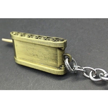 Czołg tank brelok 3D do kluczy zawieszka stare srebro (id: 2327)