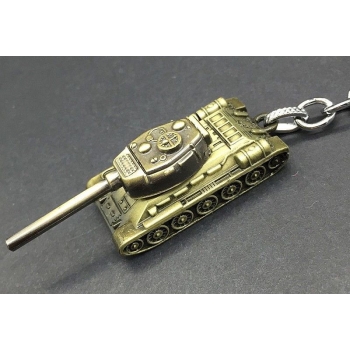 Czołg tank brelok 3D do kluczy zawieszka w kolorze brązowym (id: 2329)