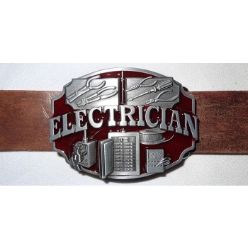 Elektryk klamra do paska z bordowym tłem (id: 1973)