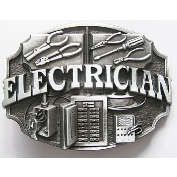 Elektryk klamra do paska stare srebro (id: 1974)