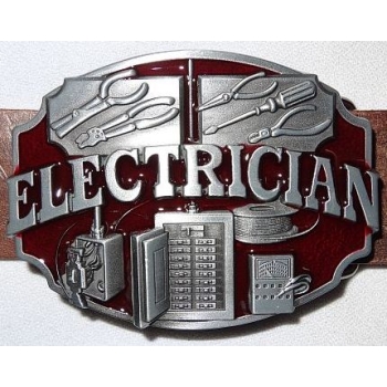 Elektryk klamra do paska z bordowym tłem (id: 1973)