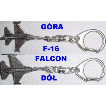 F-16 FALCONE brelok 3D lotnictwo, zawieszka stare srebro (id: 170)