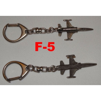 F-5 brelok 3D lotnictwo, zawieszka stare srebro (id: 174)