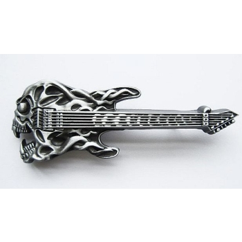 Gitara skull klamra do paska stare srebro (id: 1682)