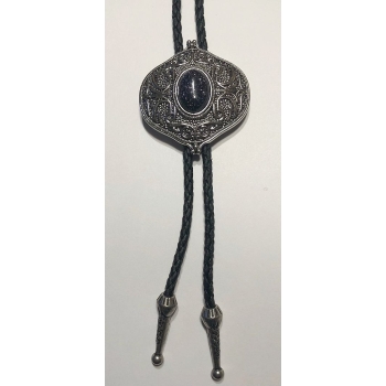 Blue Sunstone piaskowiec niebieski w ozdobnej oprawie plecionka skóra ekologiczna (id: 1529)