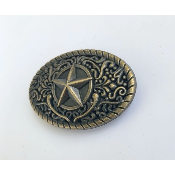Gwiazda z ornamentem concho owalne brązowe 45mm na śrubki (id: 3133)