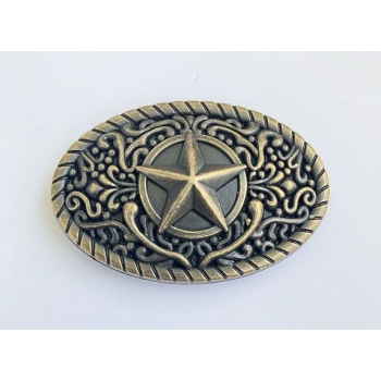 Gwiazda z ornamentem concho owalne brązowe 45mm na śrubki (id: 3133)