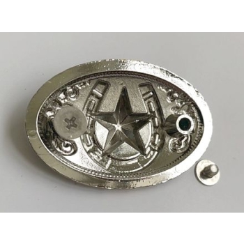 Owal z gwiazdą i podkową na śrubki 45mm x 30mm (id: 3063)
