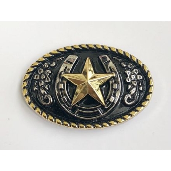 Owal z gwiazdą i podkową na śrubki 45mm x 30mm (id: 3063)