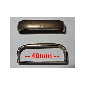 Szlufka, ramka metalowa 40mm, 382 brązowa (id: 324)