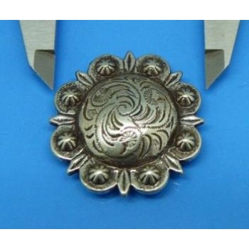 Concho 32mm, ozdoba z motywem roślinnym na śrubkę (id: 755)