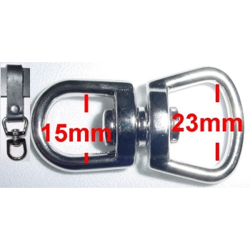 Krętlik 3341 nikiel połysk na pasek 15mm/23mm (id: 1725)