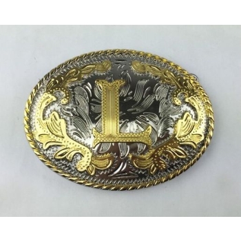 Litera złota inicjał L klamra western leon luiza laura lech (id: 2638)