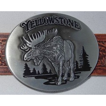Łoś Yellowstone klamra do pasa stare srebro (id: 3093)