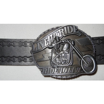 Live To Ride .. motocykl klamra stare srebro (id: 1600)
