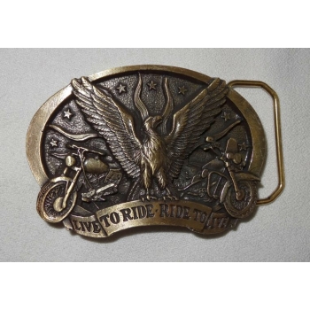 Live To Ride .. klamra brązowa (id. 2997)