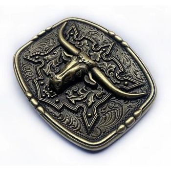 Byk Longhorn klamra srebrno brązowa (id: 1695)